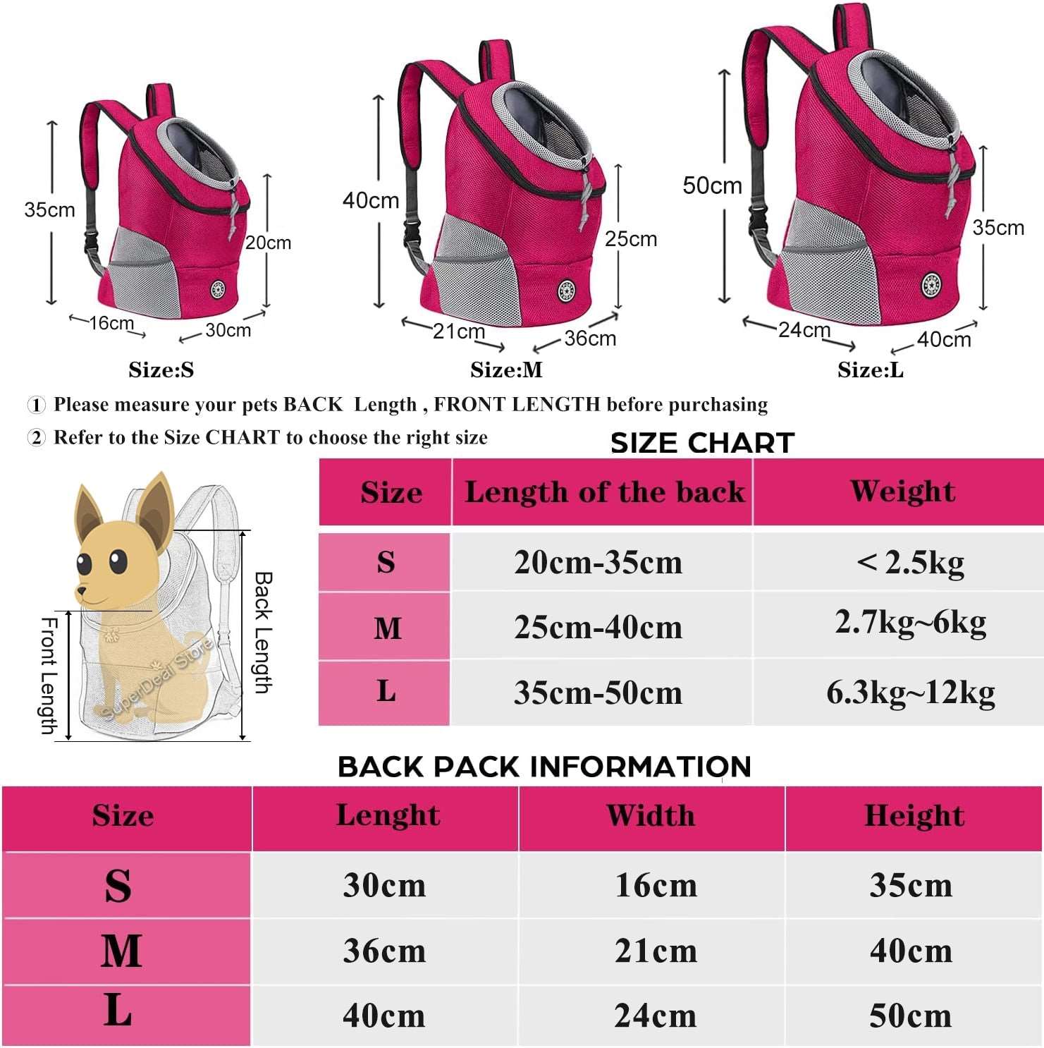 Pet Travel Carrier Bag