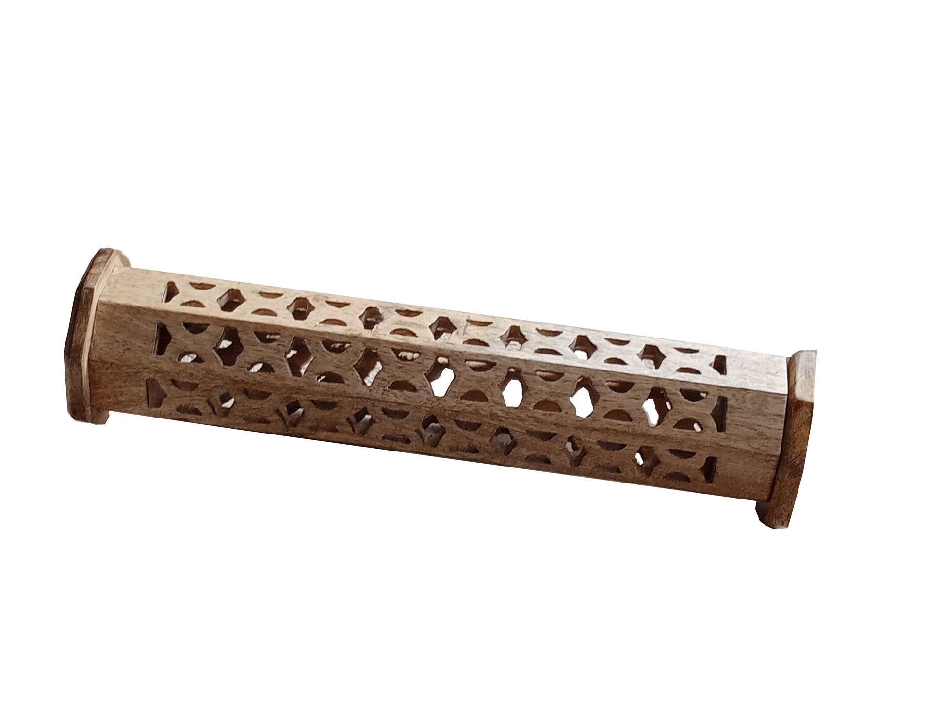 12-inch natural wooden style incense tower holder