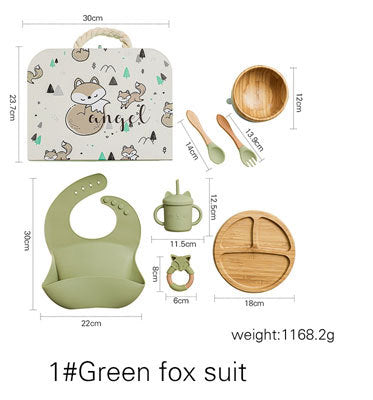 baby feeding tableware box set fox set